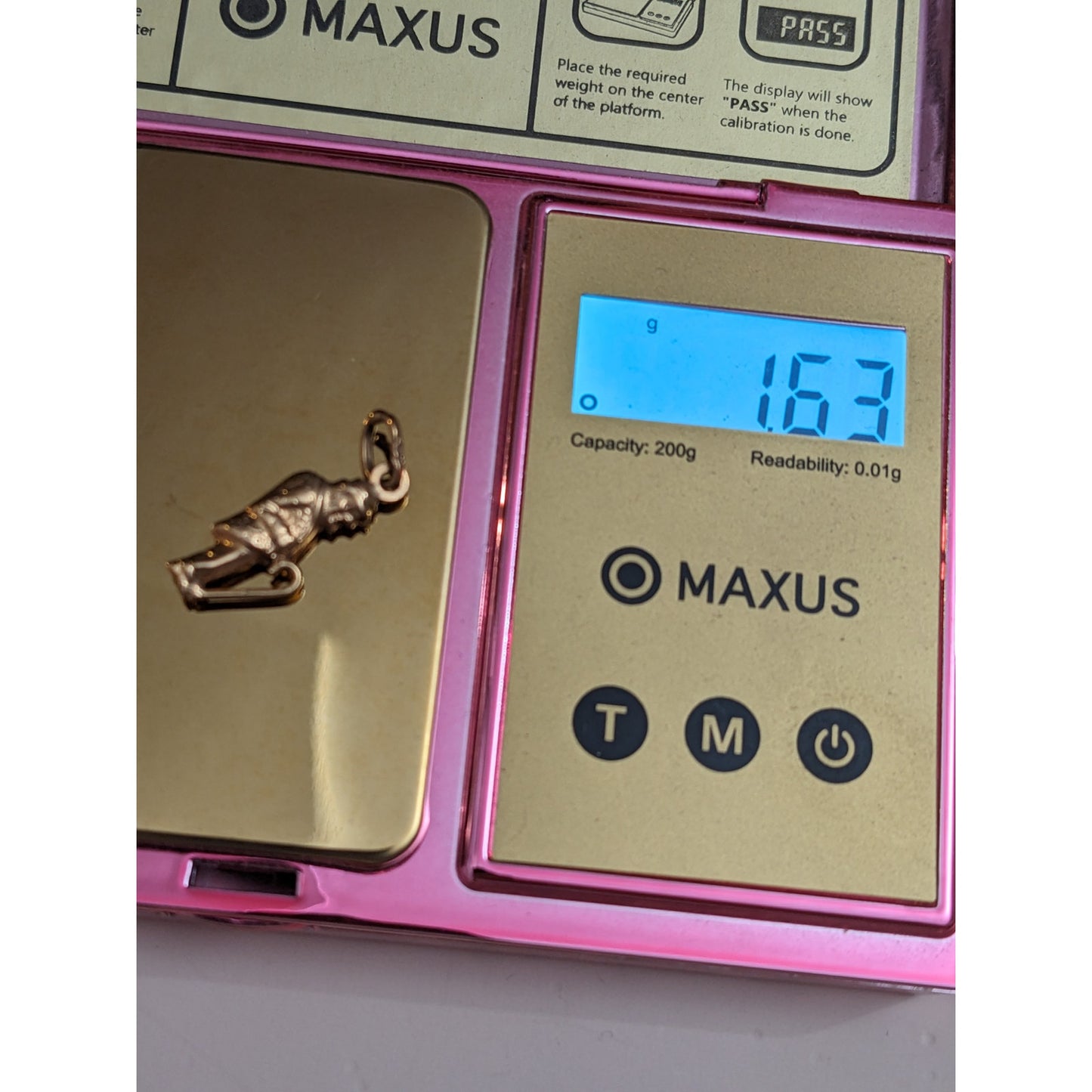 Vintage 14k Yellow Gold Italian Gobbo Hunchback Good Luck Charm Pendant