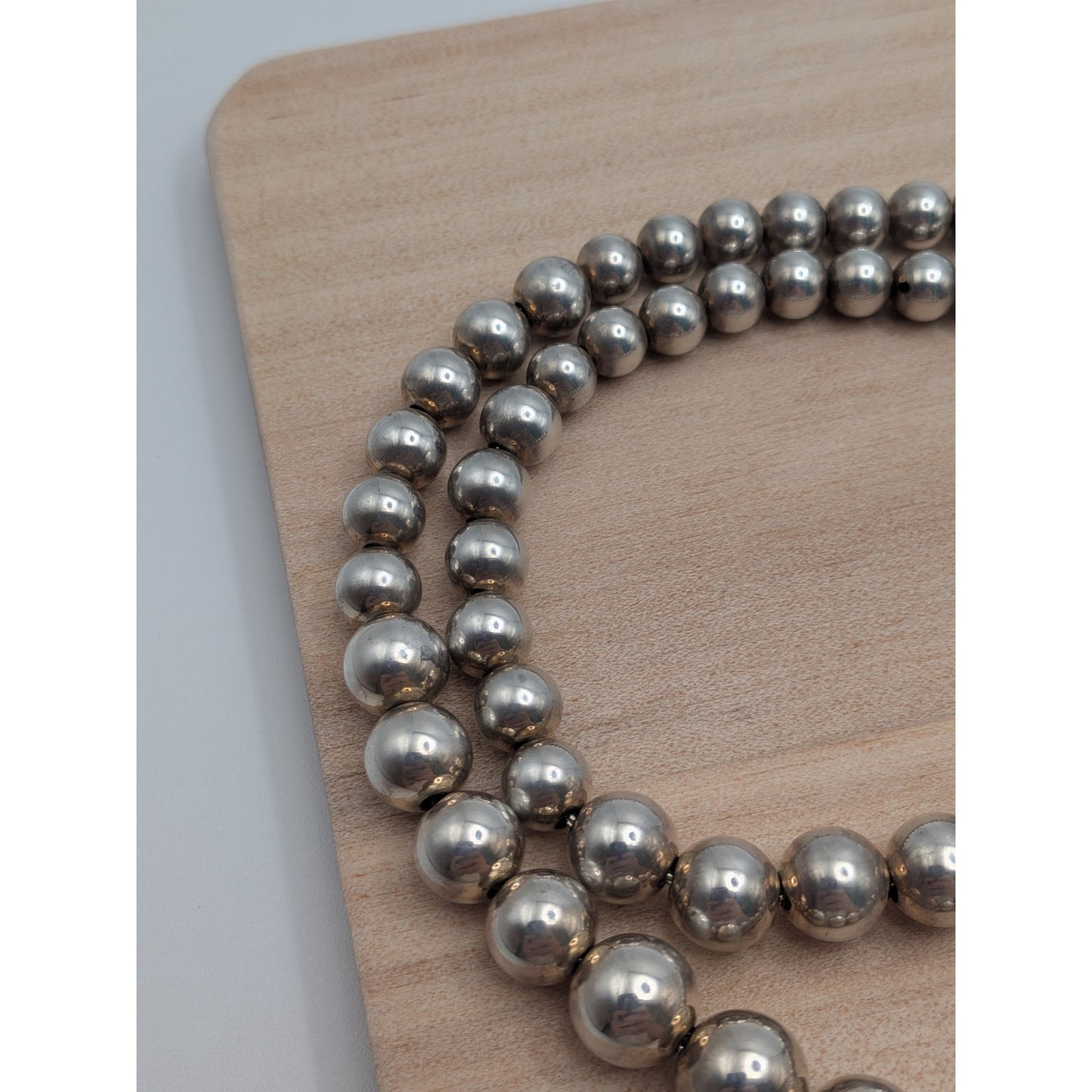 Tiffany & Co. HardWear Graduated Ball Necklace Sterling Silver 16" 29.57g