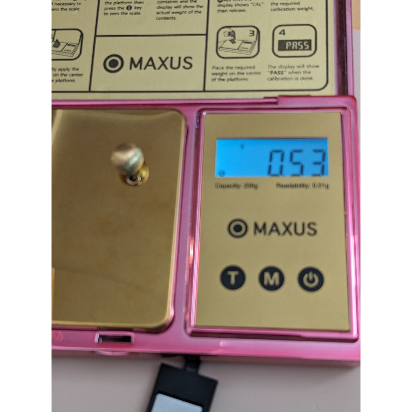 Vintage Unmarked 14k Yellow Gold Brushed Mini Hollow Ball Charm Pendant