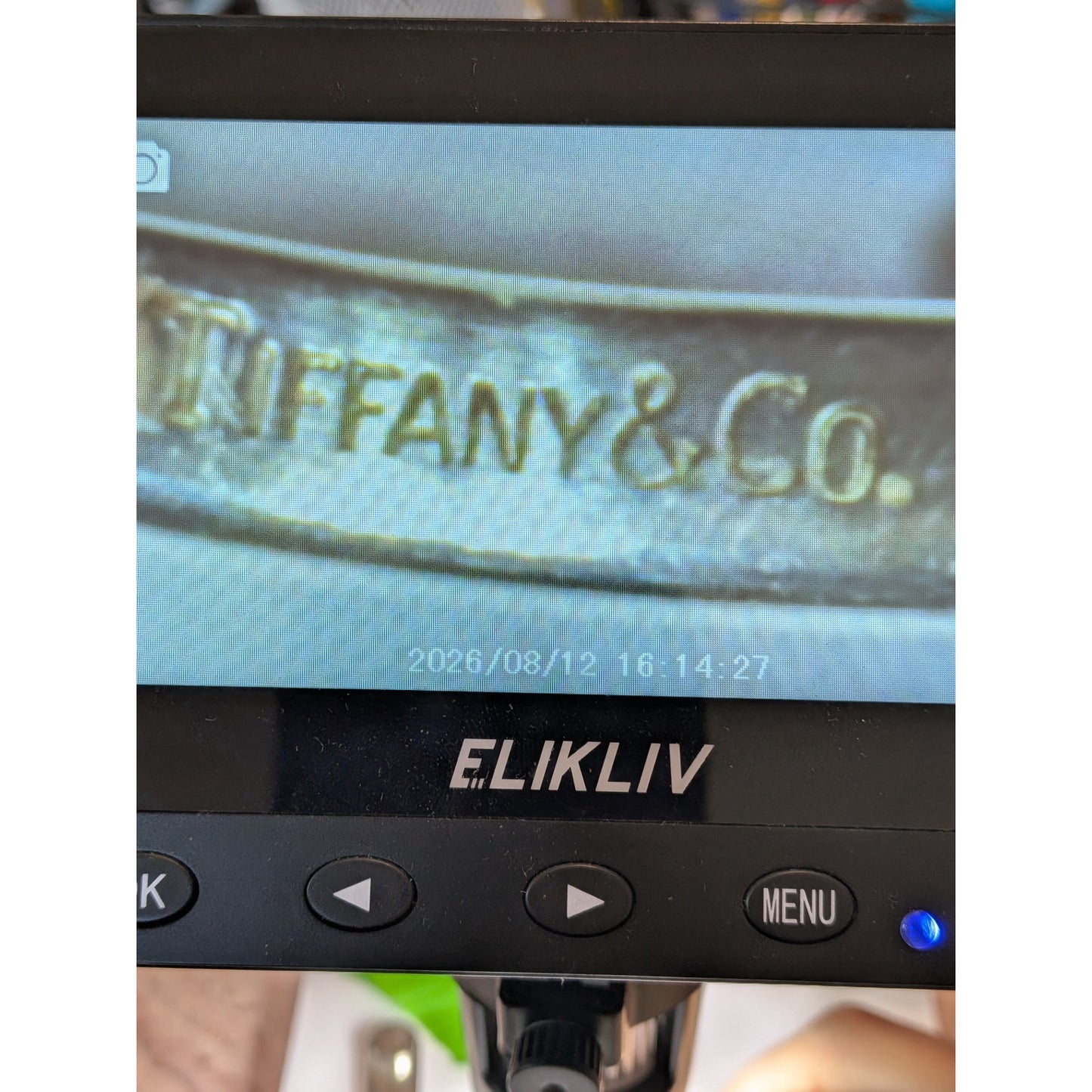 Estate 925 Tiffany & Co Elsa Peretti 2.5mm Size 5 Ring 0.1ct Diamond