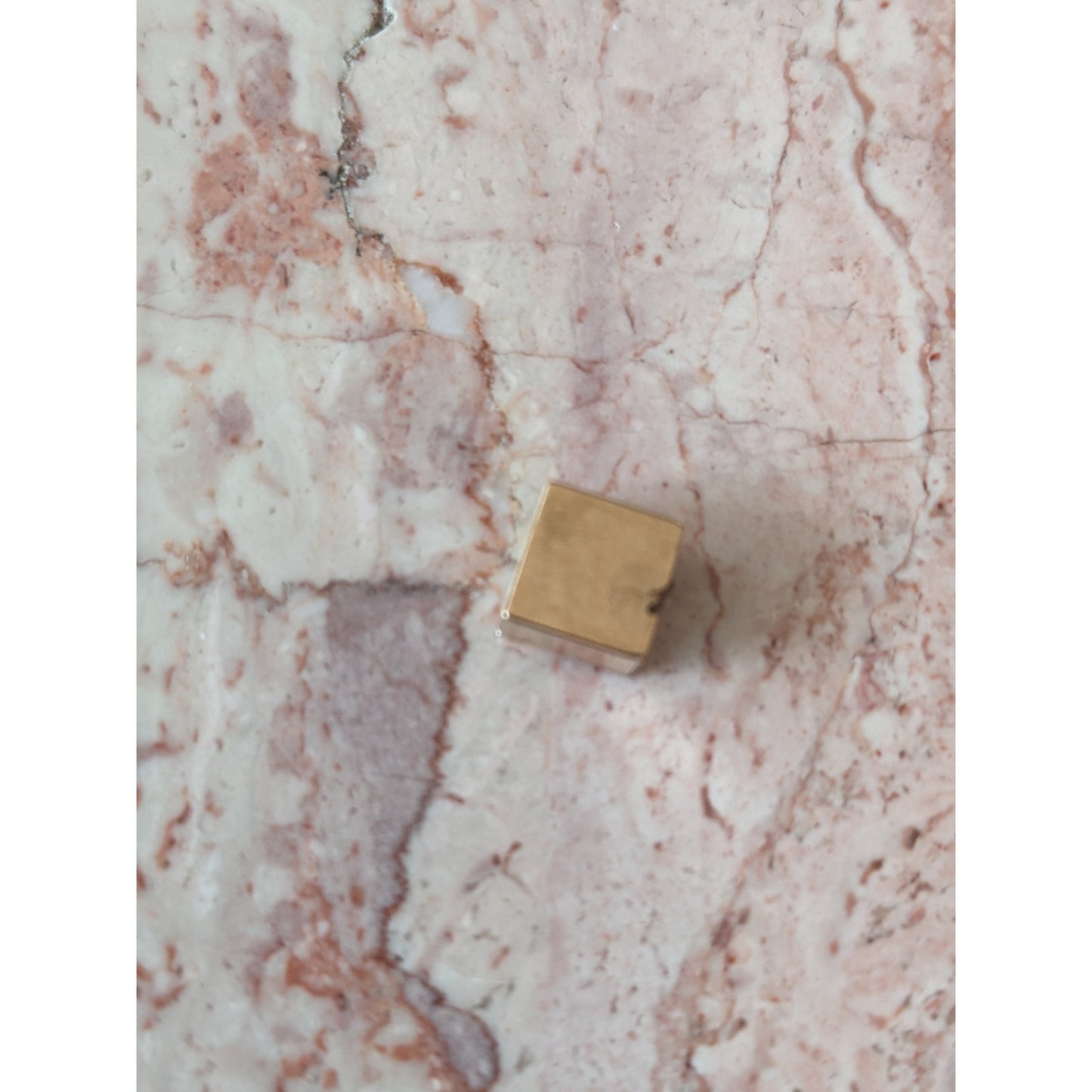 Vintage Unmarked 10k Gold Cube Slider Charm Starburst Set Faux Opal