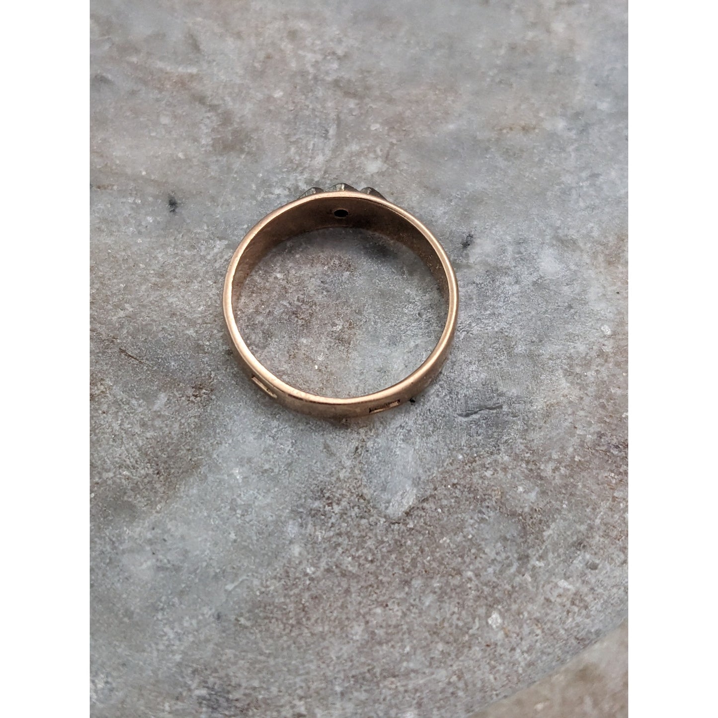 Vintage 1990s 14k Gold Deco Retro Inspired Simple Band Ring Size 6.75