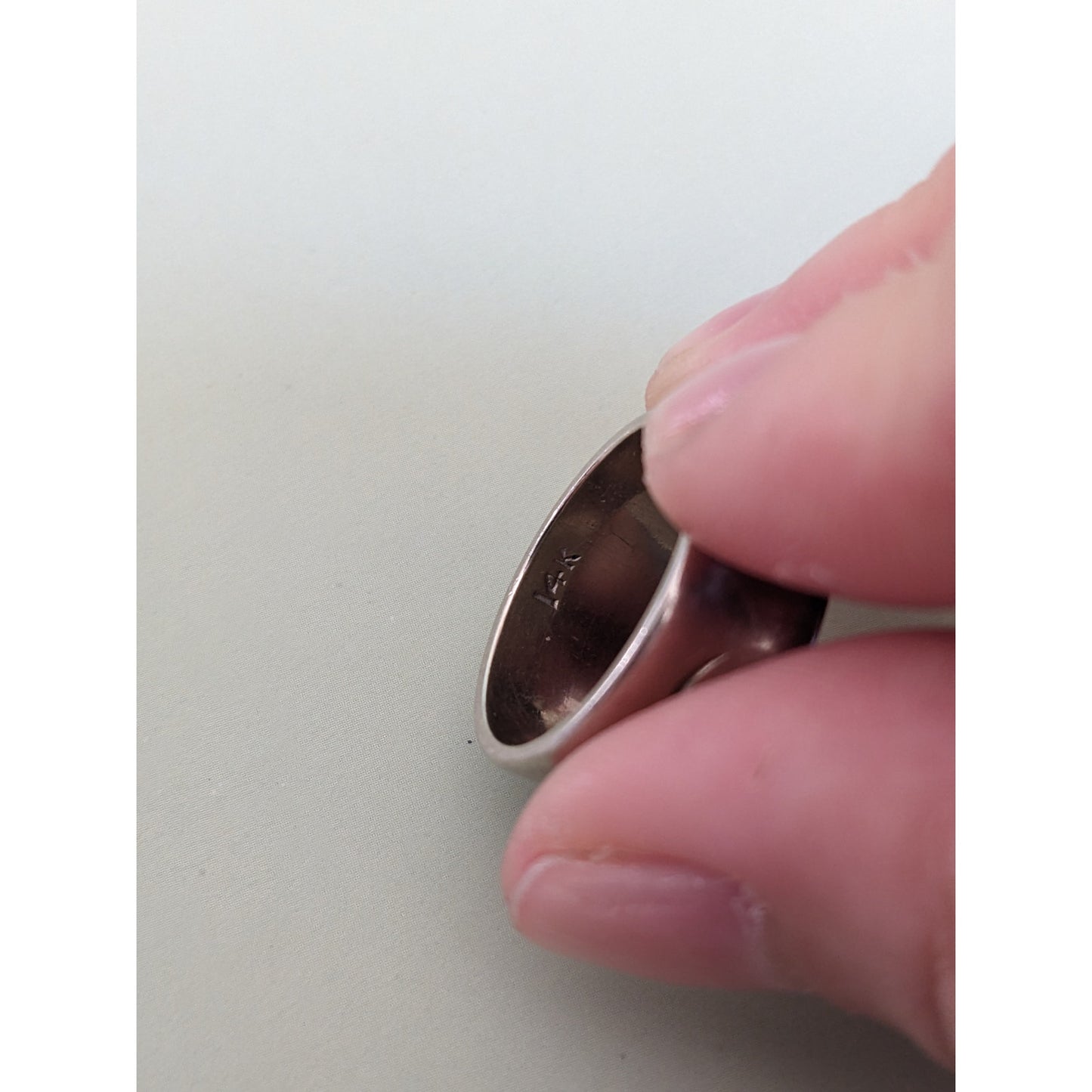 Vintage 14k Yellow Gold Thick Band Ring with Star Wave Engravings 6.25US