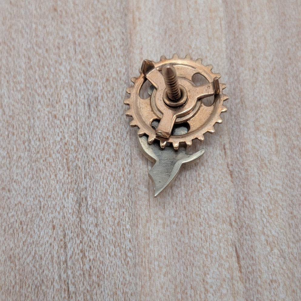 Vintage Unmarked 10k Gold with Diamond Masonic Lapel Pin (NO BACK)