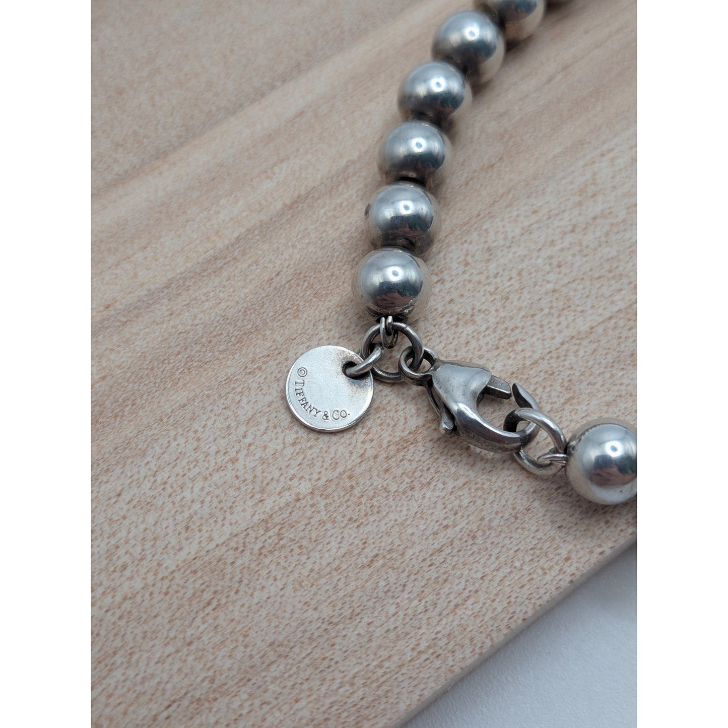 Tiffany & Co. HardWear Graduated Ball Necklace Sterling Silver 16" 29.57g