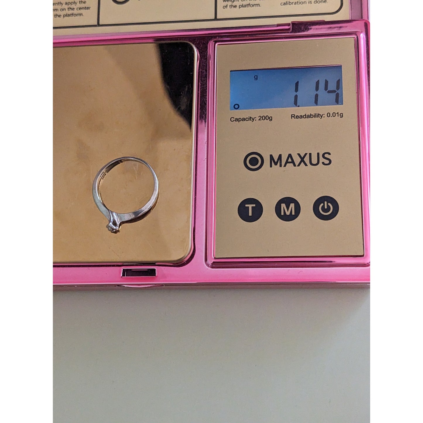 Vintage 10k White Gold SUPER DAINTY MINI Heart Diamond Ring Size 5US