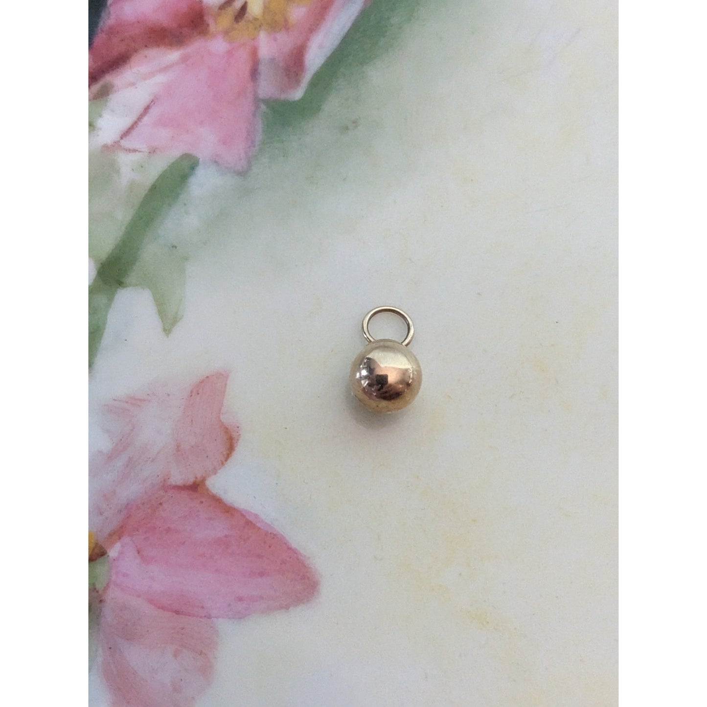 Vintage Unmarked 14k Solid Yellow Gold Dainty Mini Charm (Star, Ball, Heart)