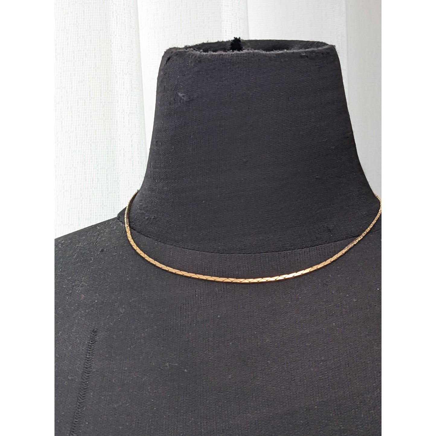 Vintage Unmarked 14k Yellow Gold Triangle Link Chain Necklace 16.5in