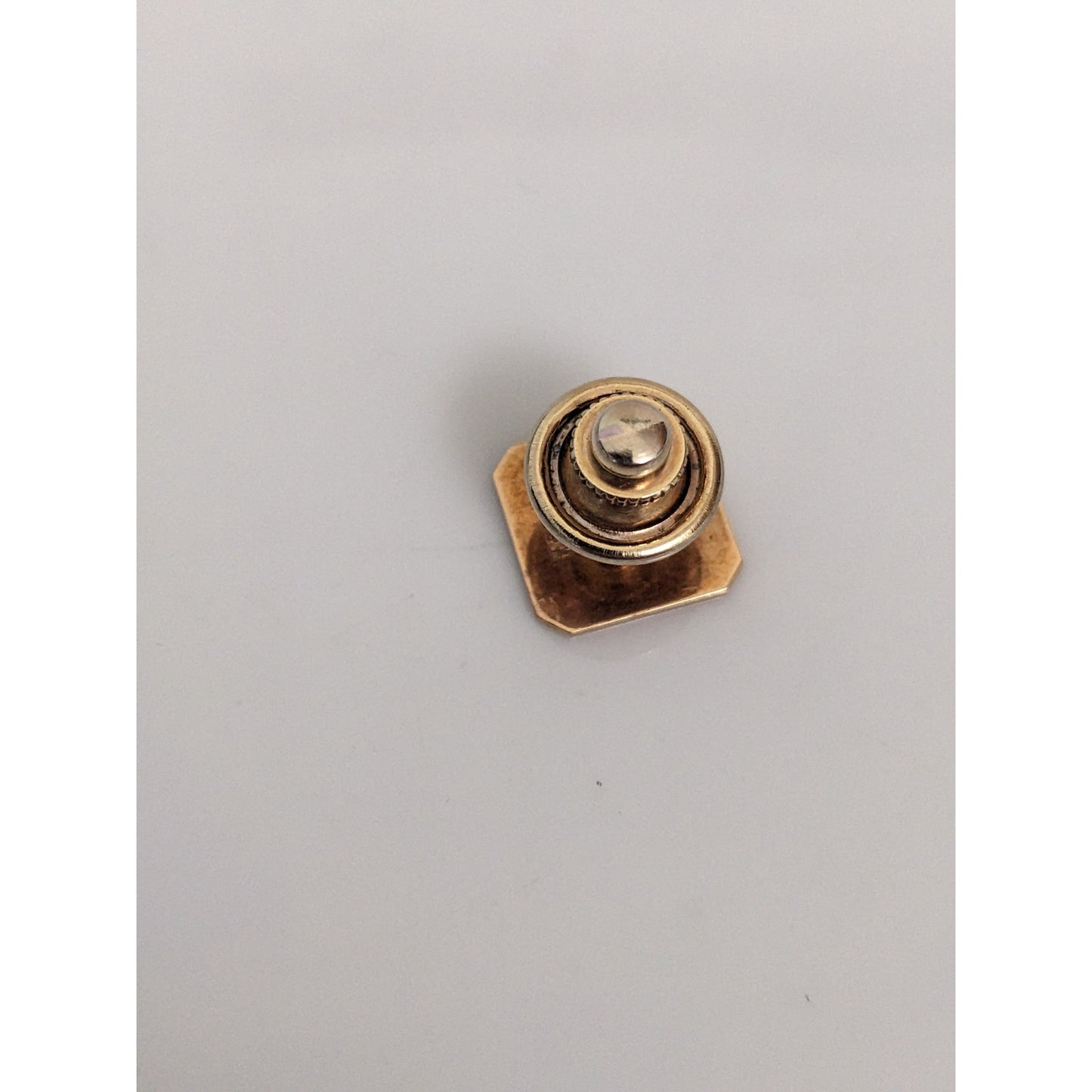 Vintage 14k Yellow Gold Mexico Aztec Mayan Sun God Etched Pin