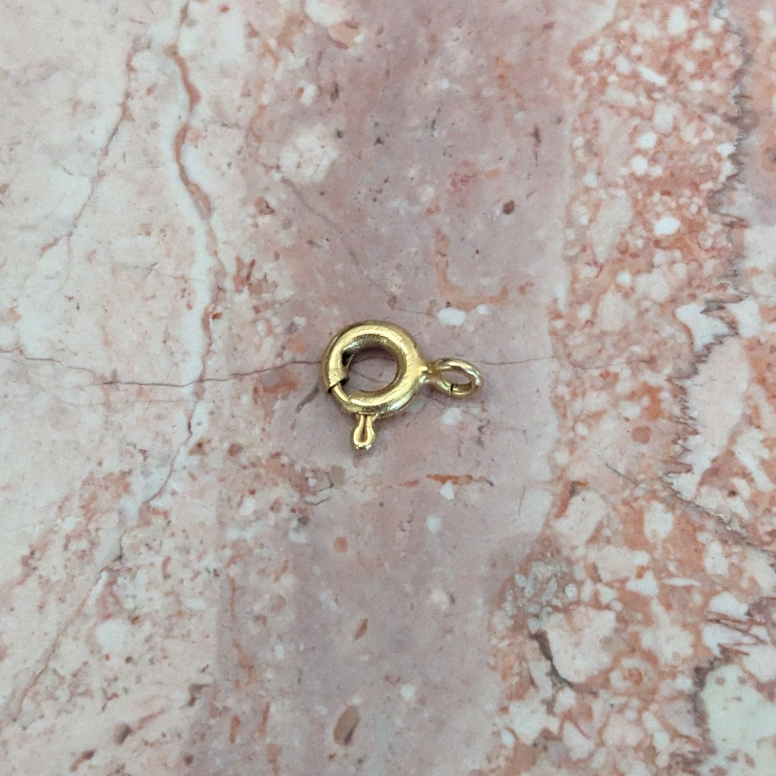 Estate Unmarked 14k Yellow Gold SUPER TINY Spring Clasp 8.19mm