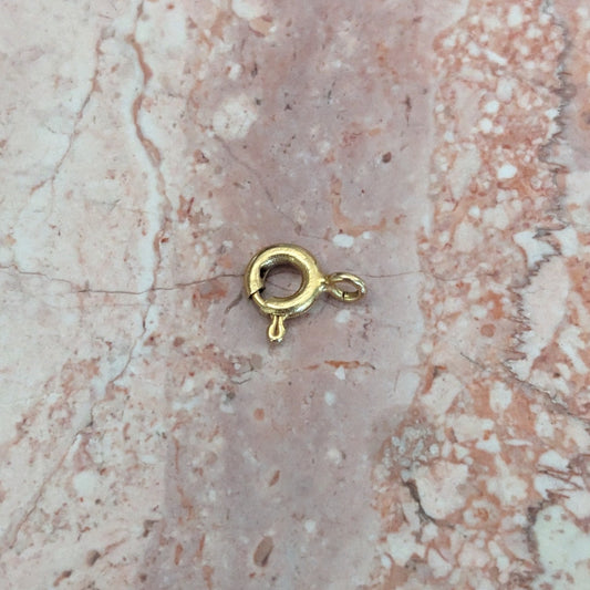 Estate Unmarked 14k Yellow Gold SUPER TINY Spring Clasp 8.19mm