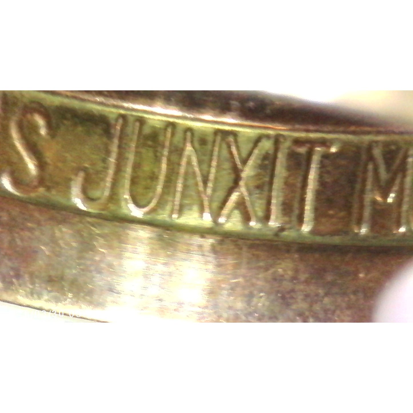 Vintage 10k Rose Gold 14th Degree Scottish Rite Masonic Ring Latin Motto Size 11