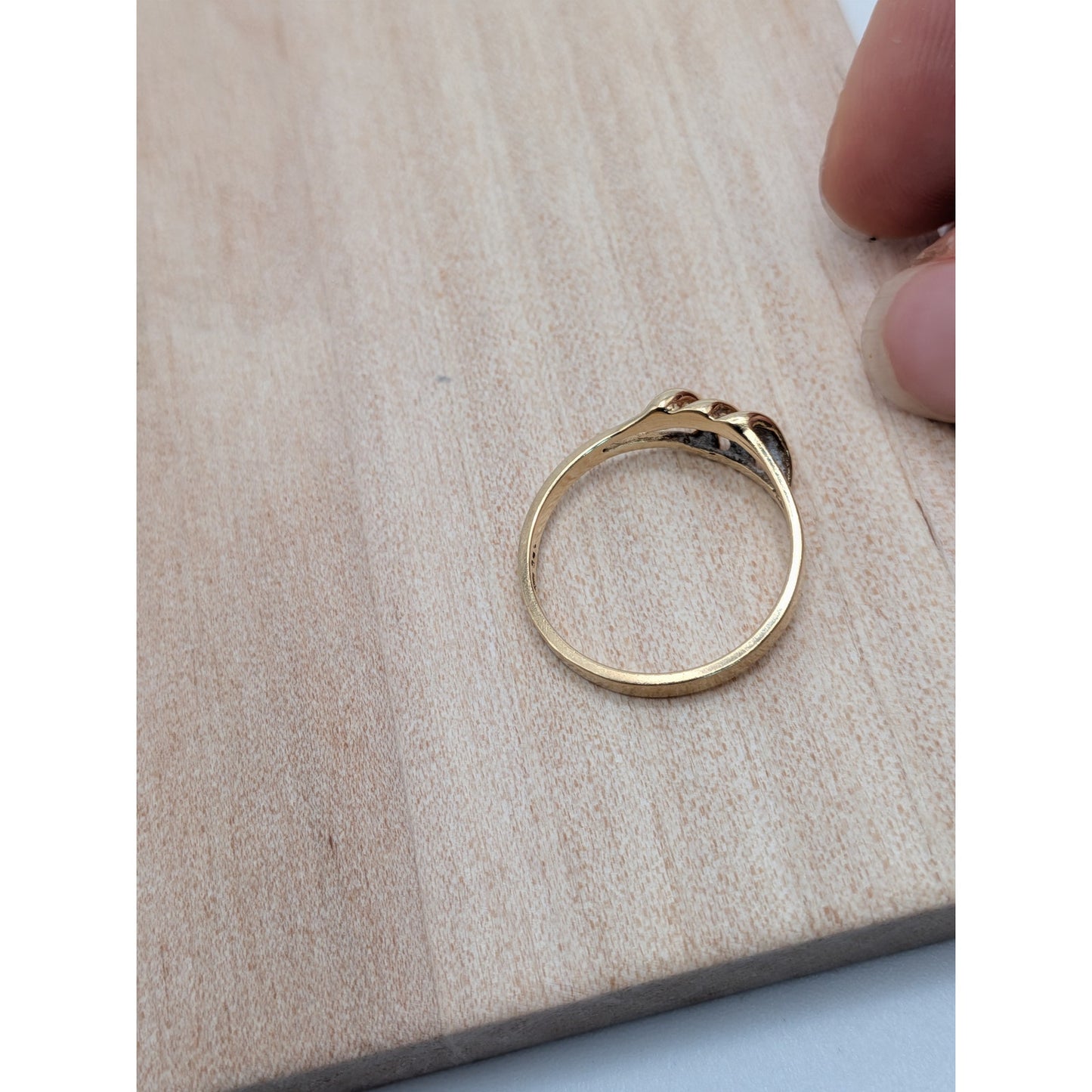 Vintage 10k Yellow Gold Simply Triple Wave Ring Size 6