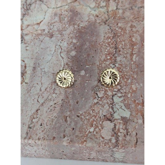 Estate 14k Solid Yellow Gold Earring Friction Backs Finding Pair