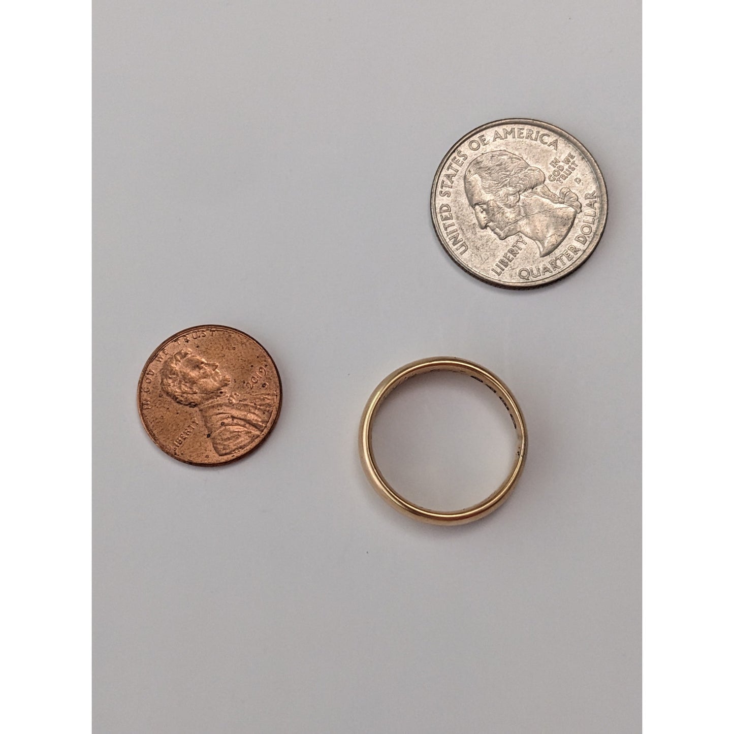 Vintage Early 1900s 18k Yellow Gold Engraved Simple Wedding Band Ring Size 8.5