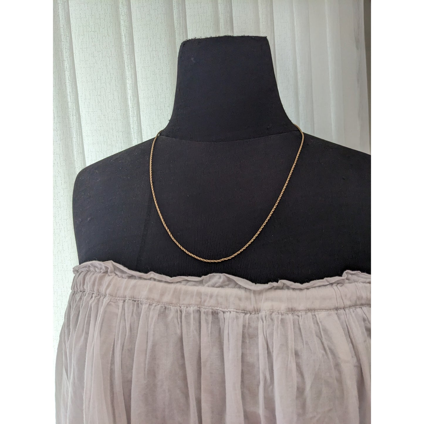 Vintage 14k Yellow Gold Rope Chain Necklace 24in