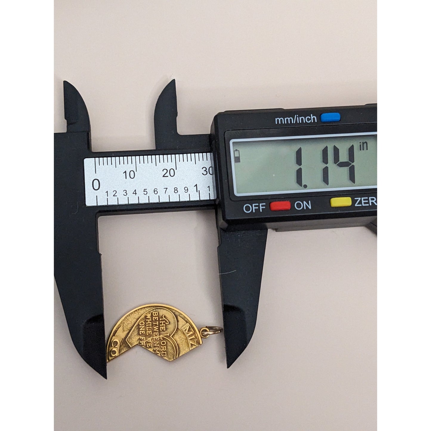 Vintage 14k Gold Jene Half Mizpah Friendship Pendant