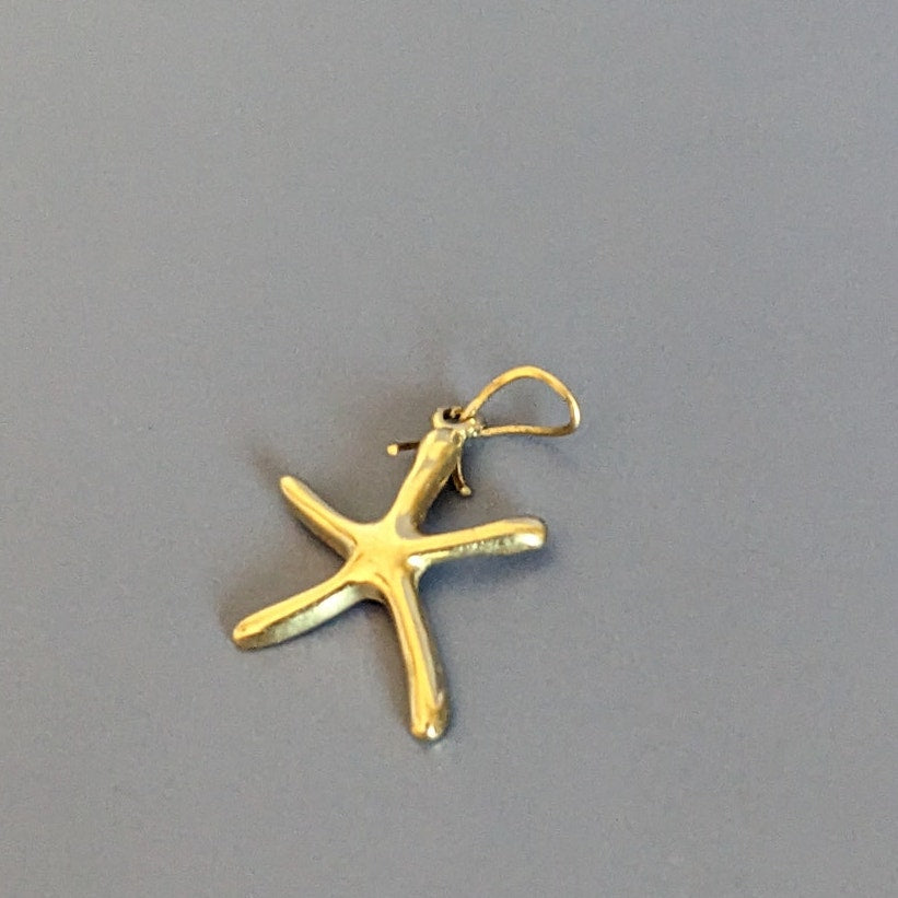 Estate 14k Solid Yellow Gold Starfish Charm