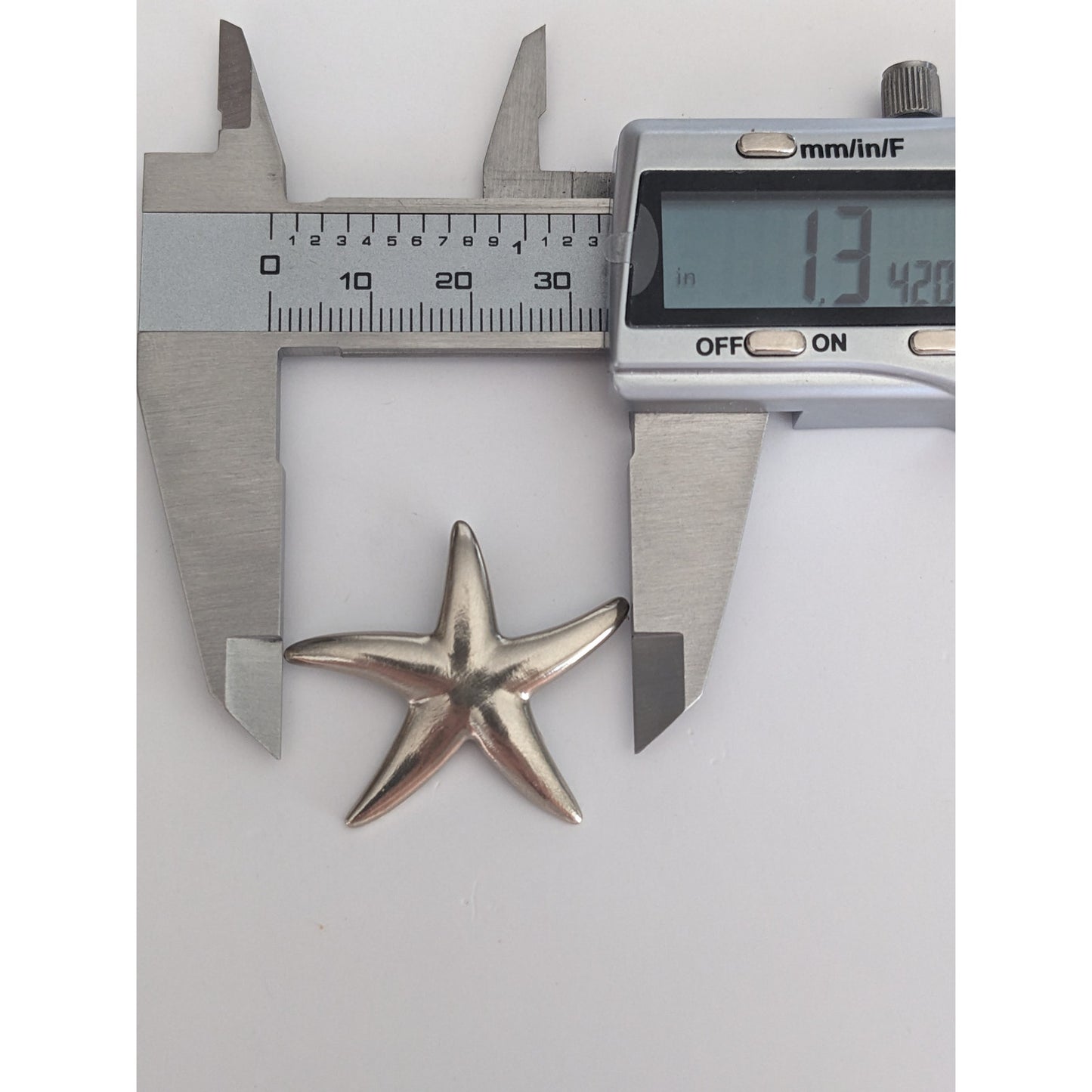 Vintage 14k White Gold Starfish Slide Pendant Charm