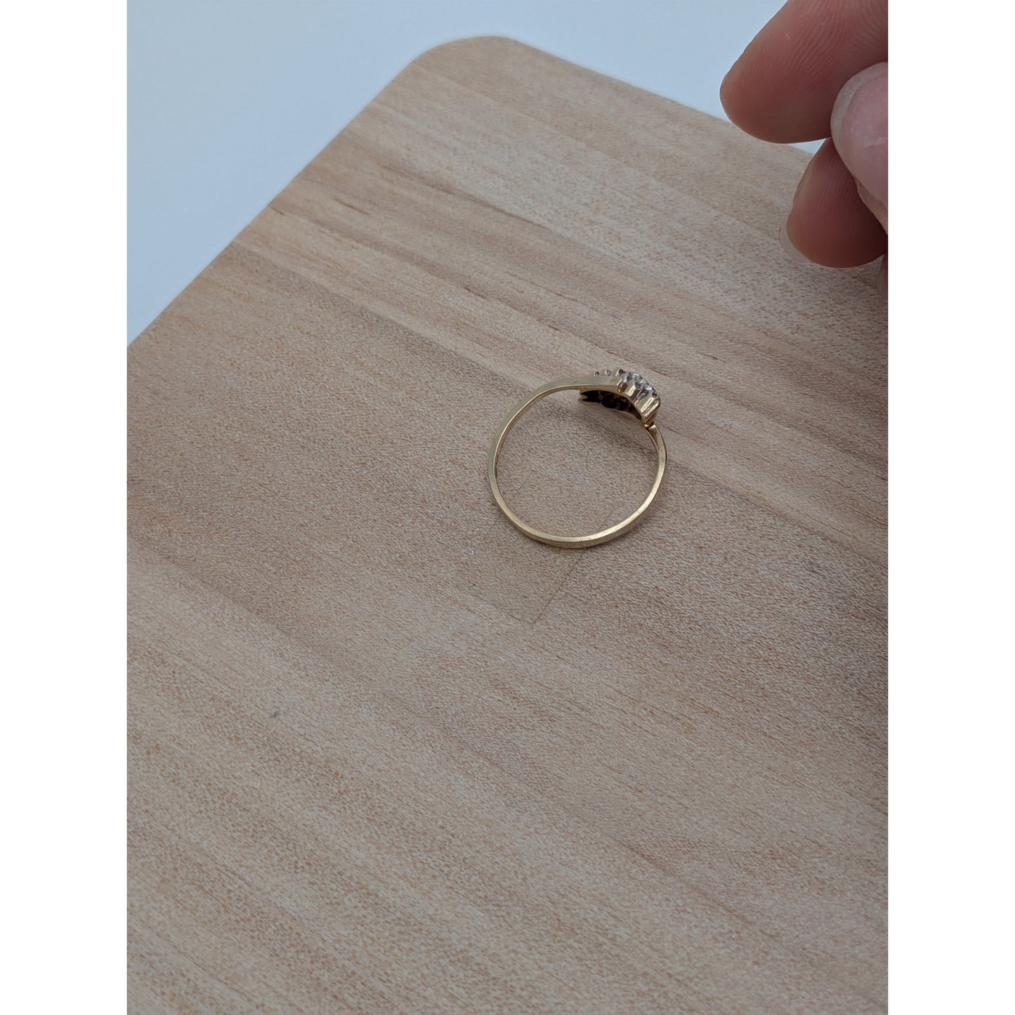 Vintage 10k Yellow Gold Diamond Cluster Ring Size 5.75