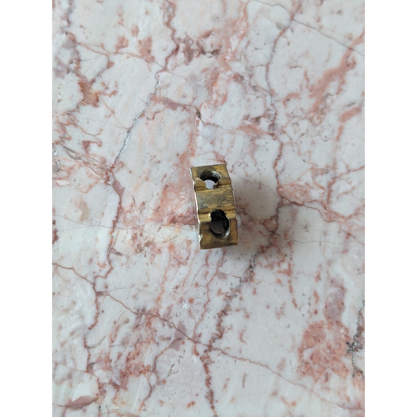 Vintage Unmarked 10k Gold Slider Charm with Faux Opals Dainty