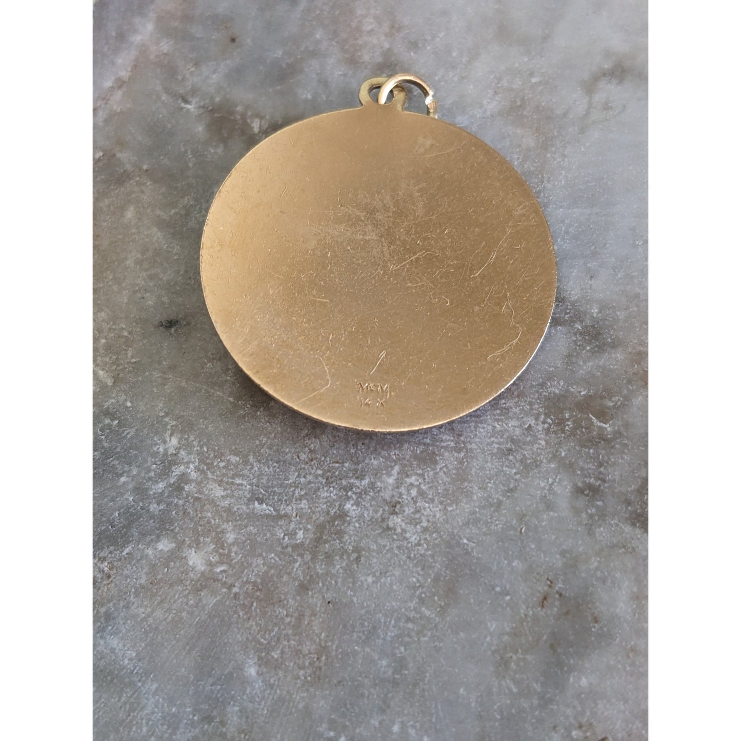 Vintage MCM 14k Yellow Gold Happy Anniversary Bells Pendant