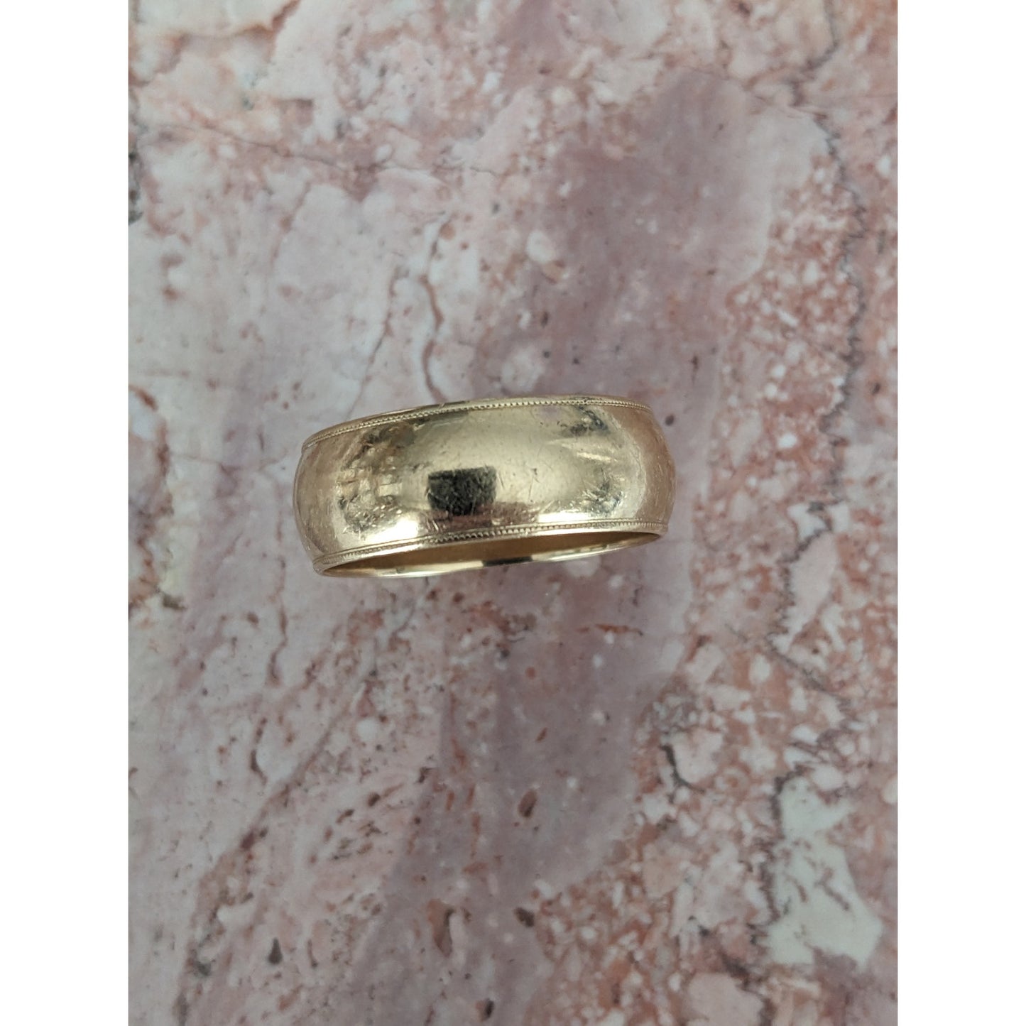 Vintage 14k Yellow Gold Classic Cigar Simple Band Ring Size 11