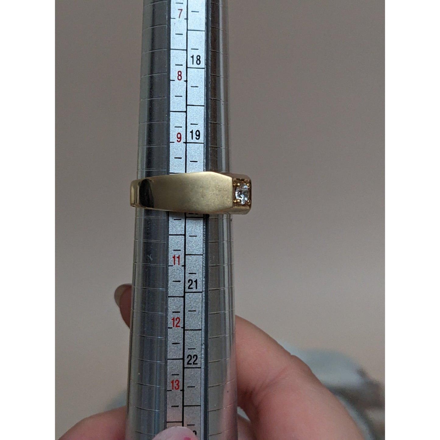 Vintage 10k Yellow Gold White Stone Accent Ring Size 10