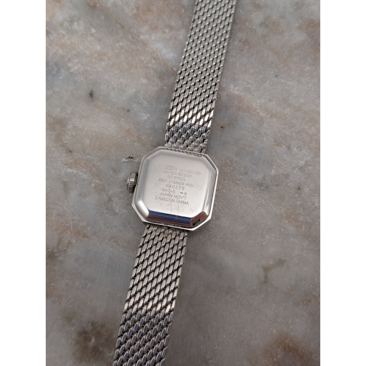 Vintage 1998 Citizen Silver Tone Petite Dainty Square Dial Quartz Watch