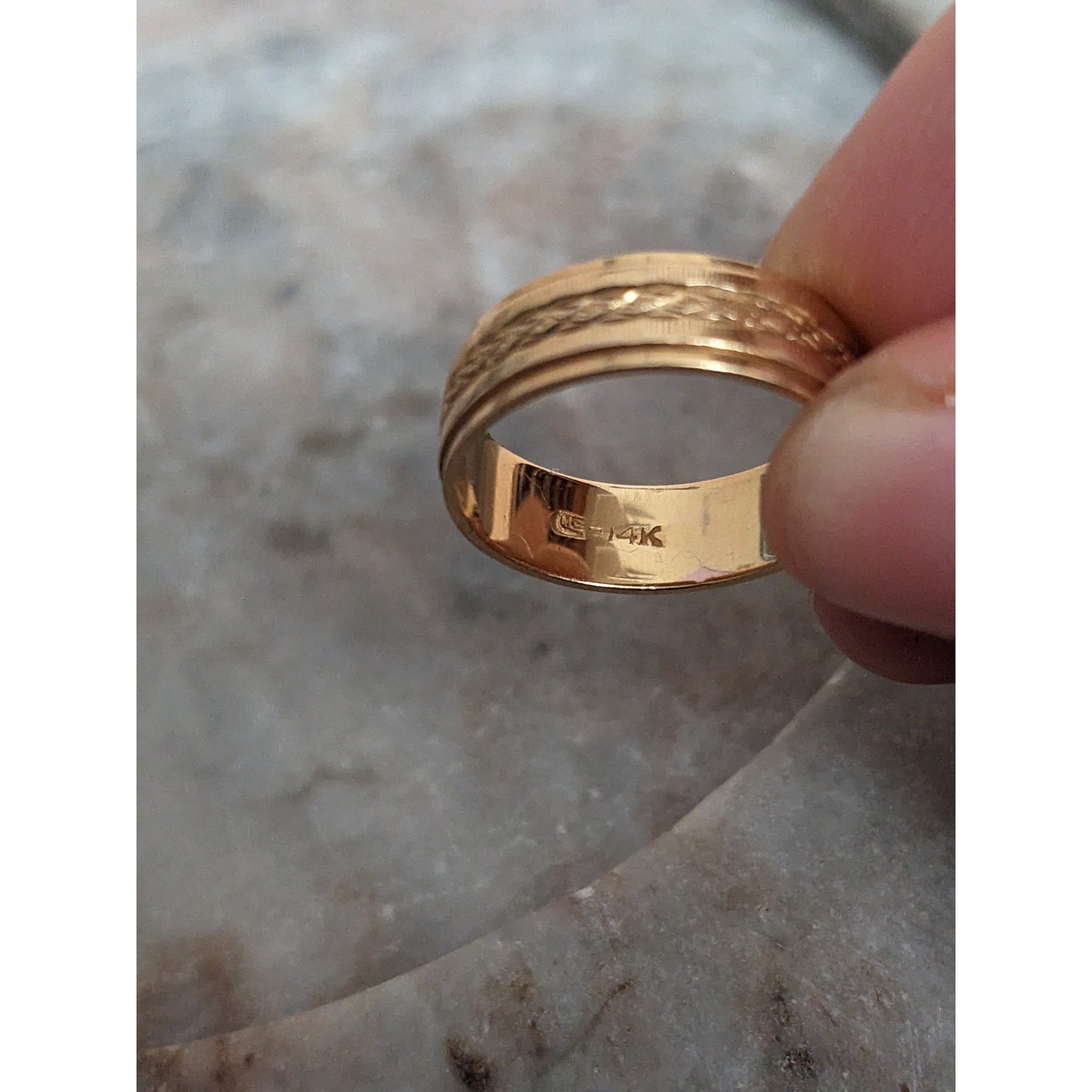Vintage 14k Yellow Gold Wedding Band Ring Size 6 3.36g