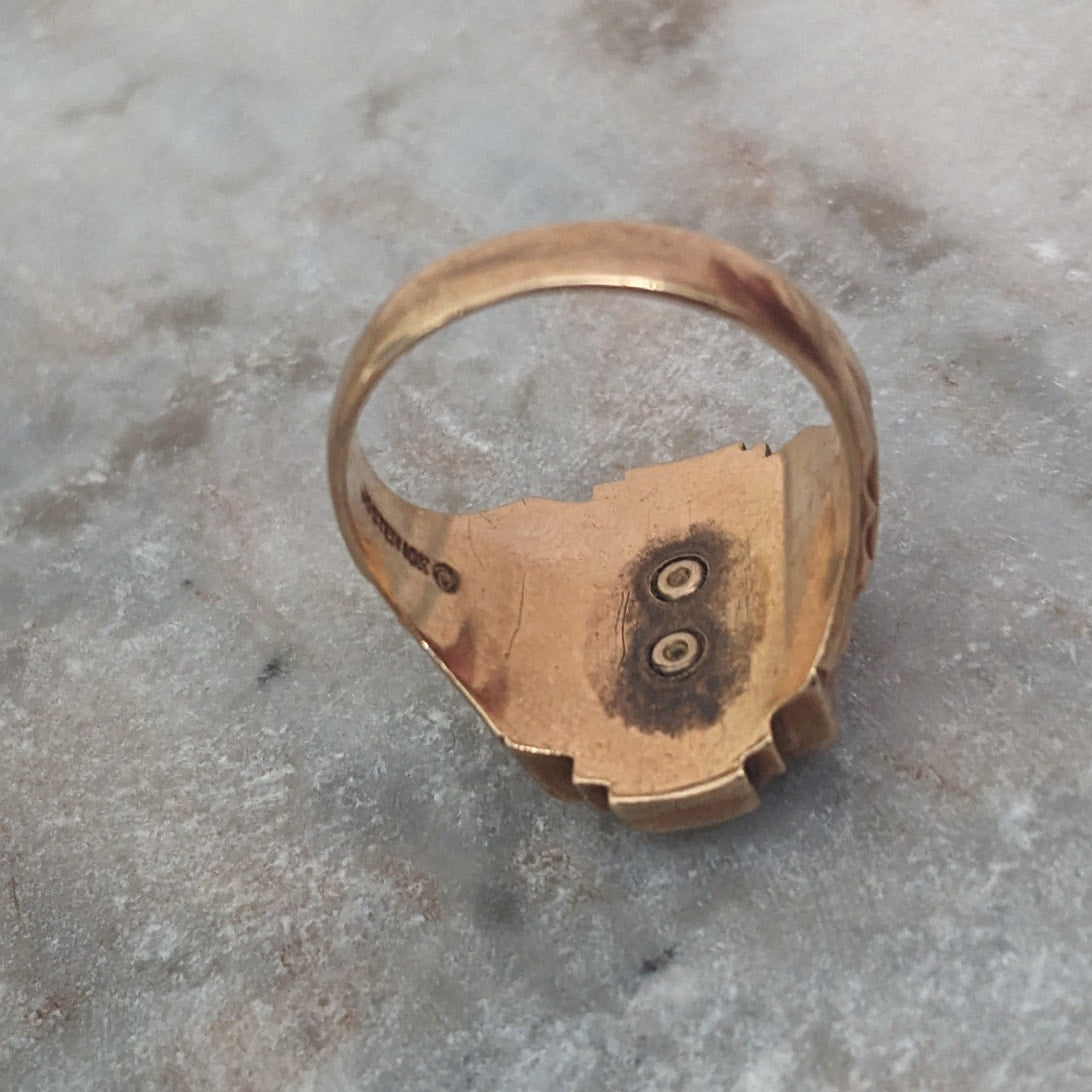 Vintage 10k Yellow Gold 1963 St Joseph Class Ring Size 9.25