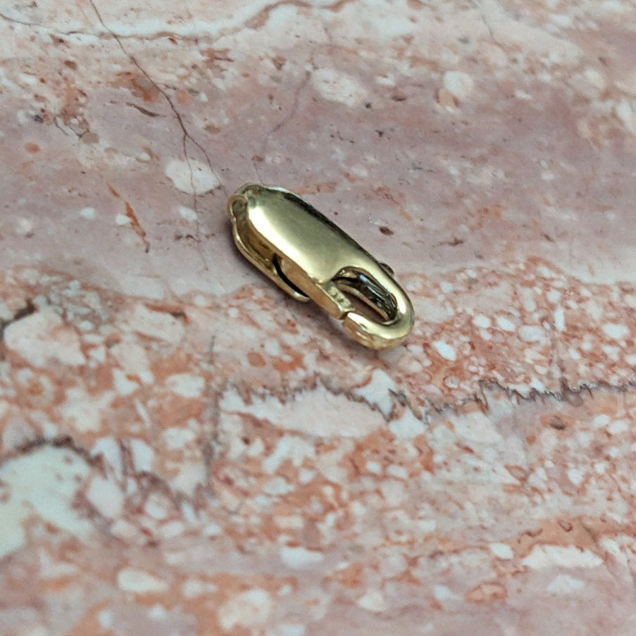 Estate 14k Yellow Gold 0.4in (10mm) Lobster Claw Trigger Clasp Finding