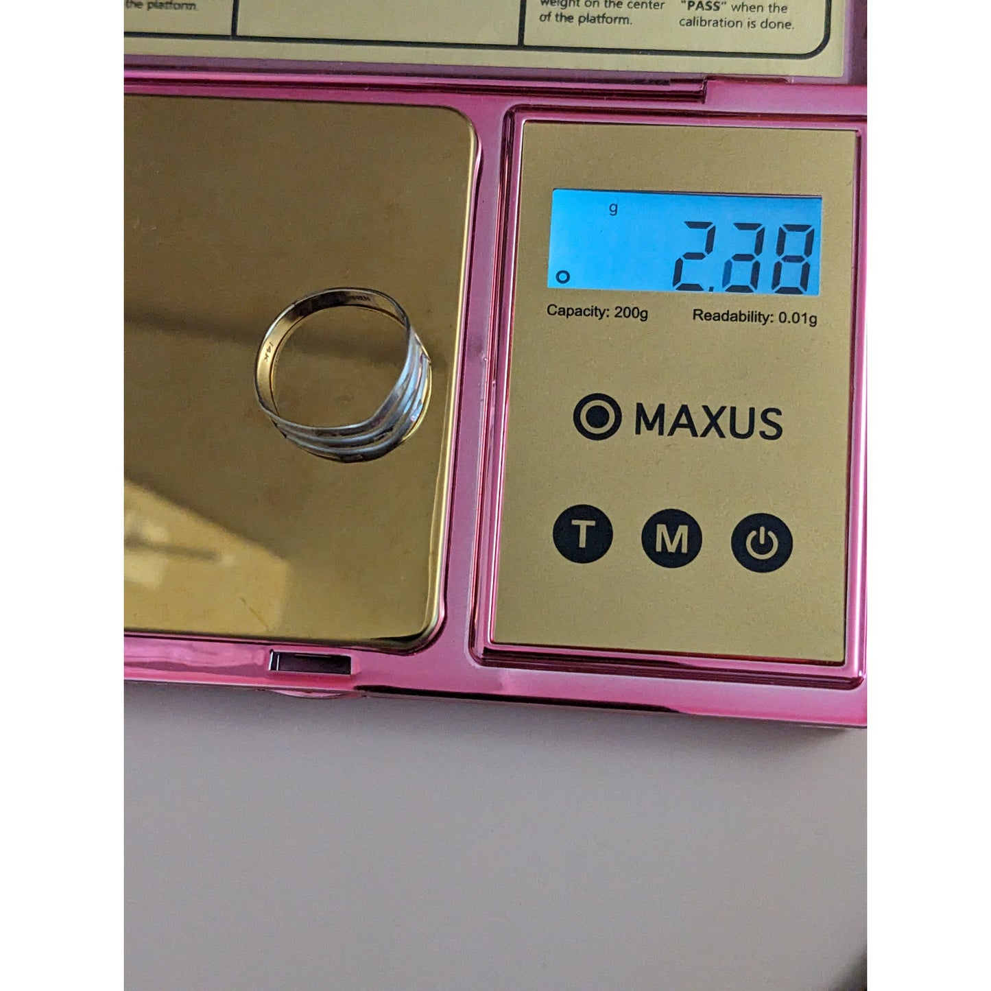 Vintage 14k White Gold Wave 3 Layer Ring Size 7