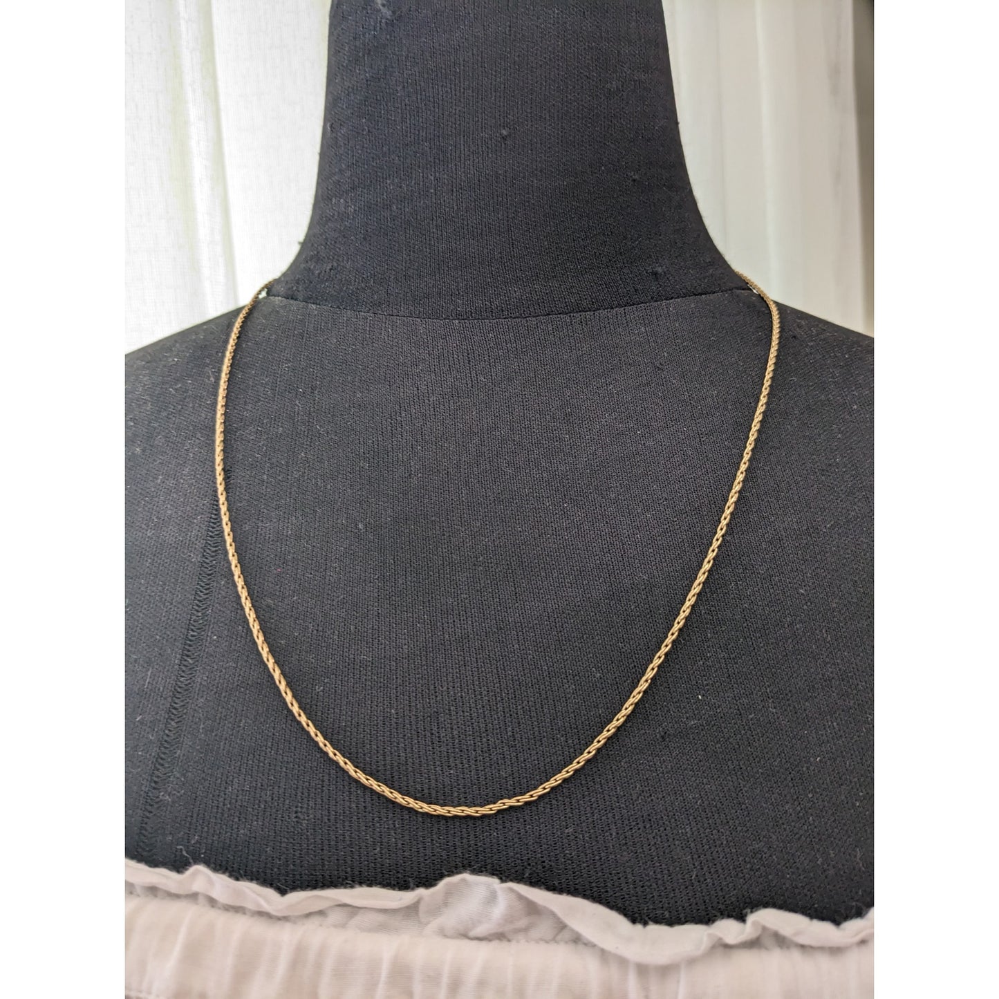 Vintage 14k Yellow Gold Rope Chain Necklace 24in