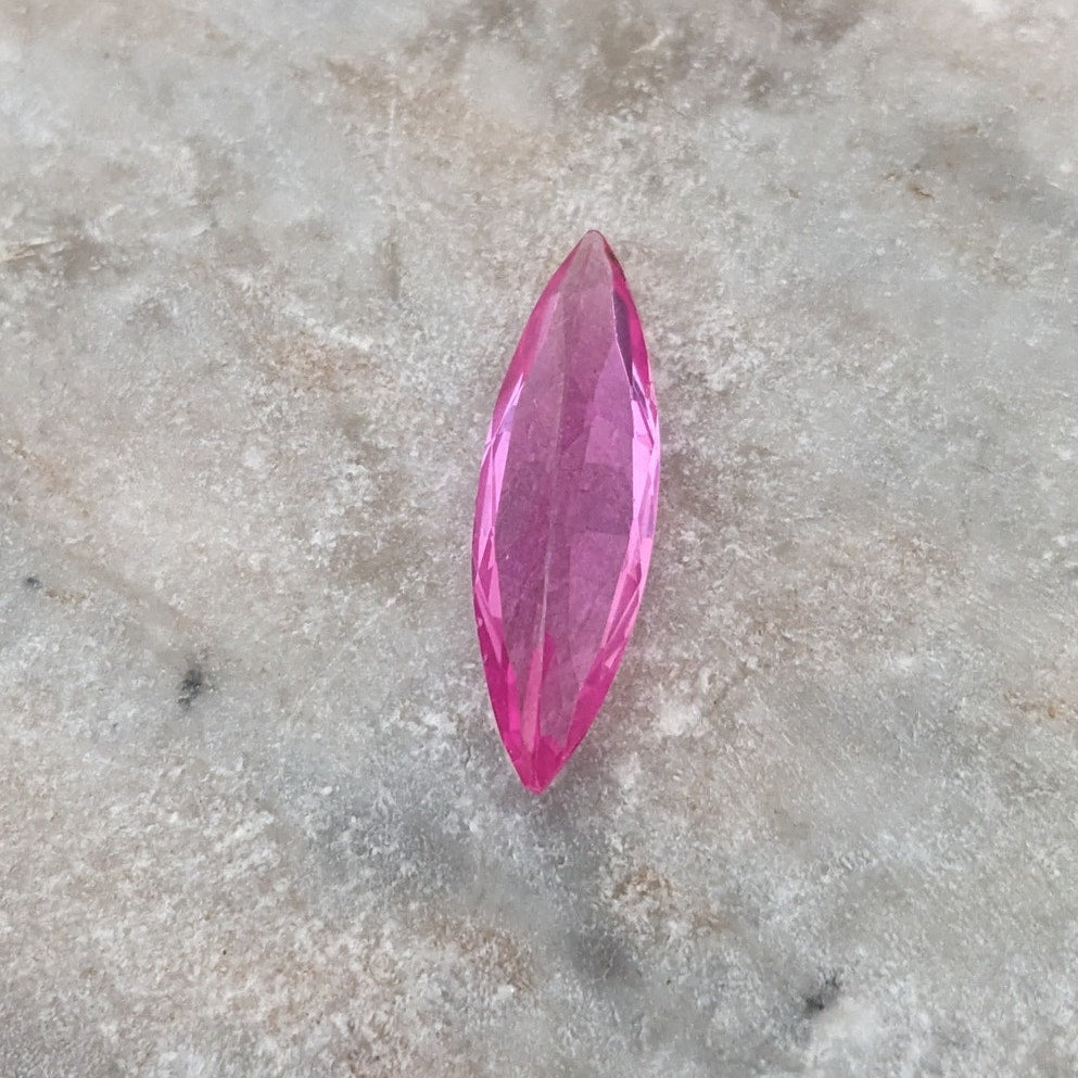 Vintage Lab Created Russian Pink Ruby in Marquise Cut 5mm x 21.5mm