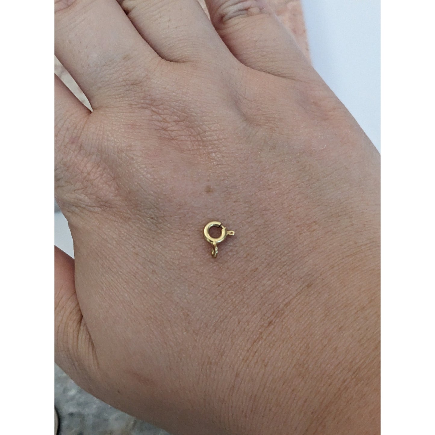 Estate Unmarked 14k Yellow Gold SUPER TINY Spring Clasp 8.19mm