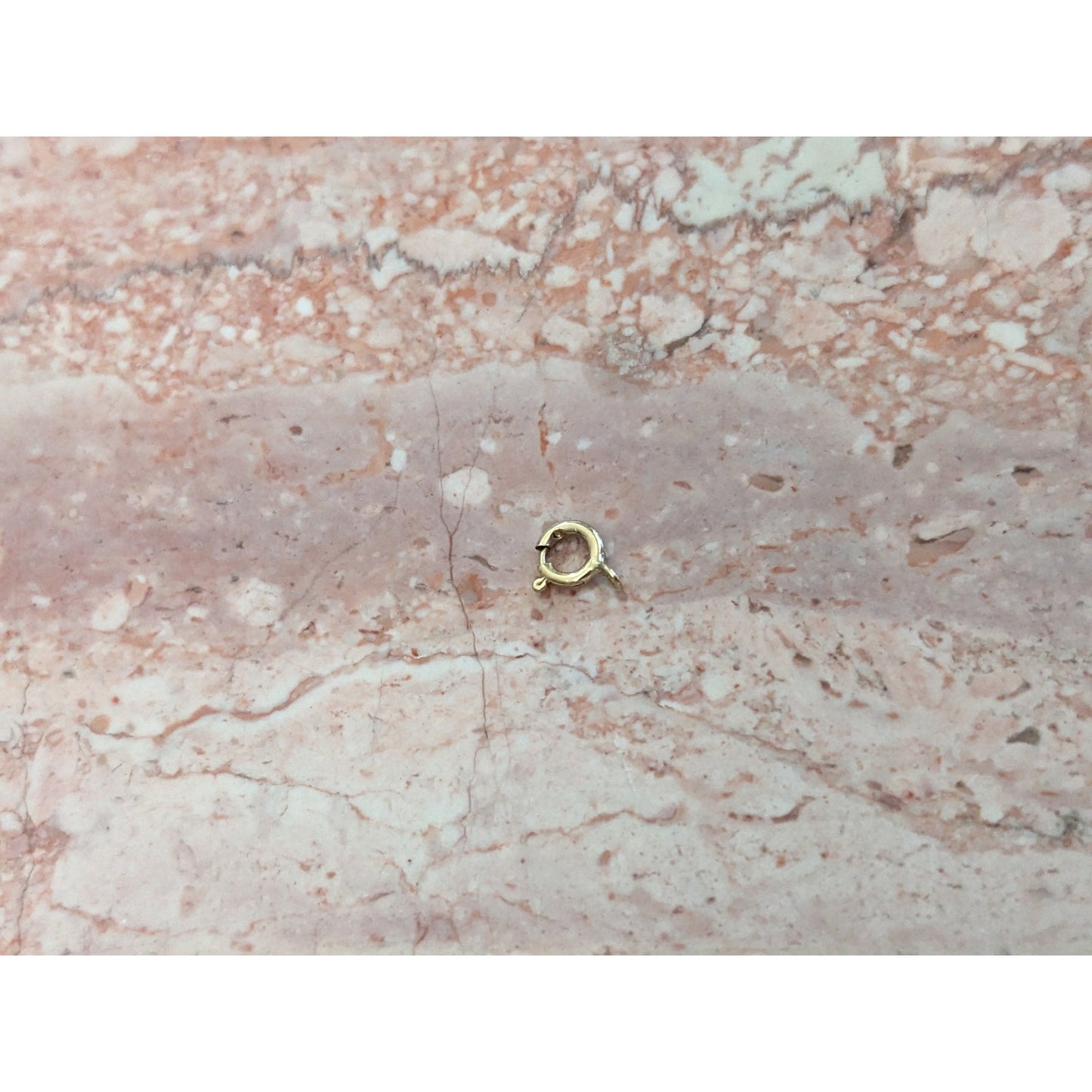 Estate 14k Yellow Gold SUPER TINY 4.69mm Spring Clasp Finding
