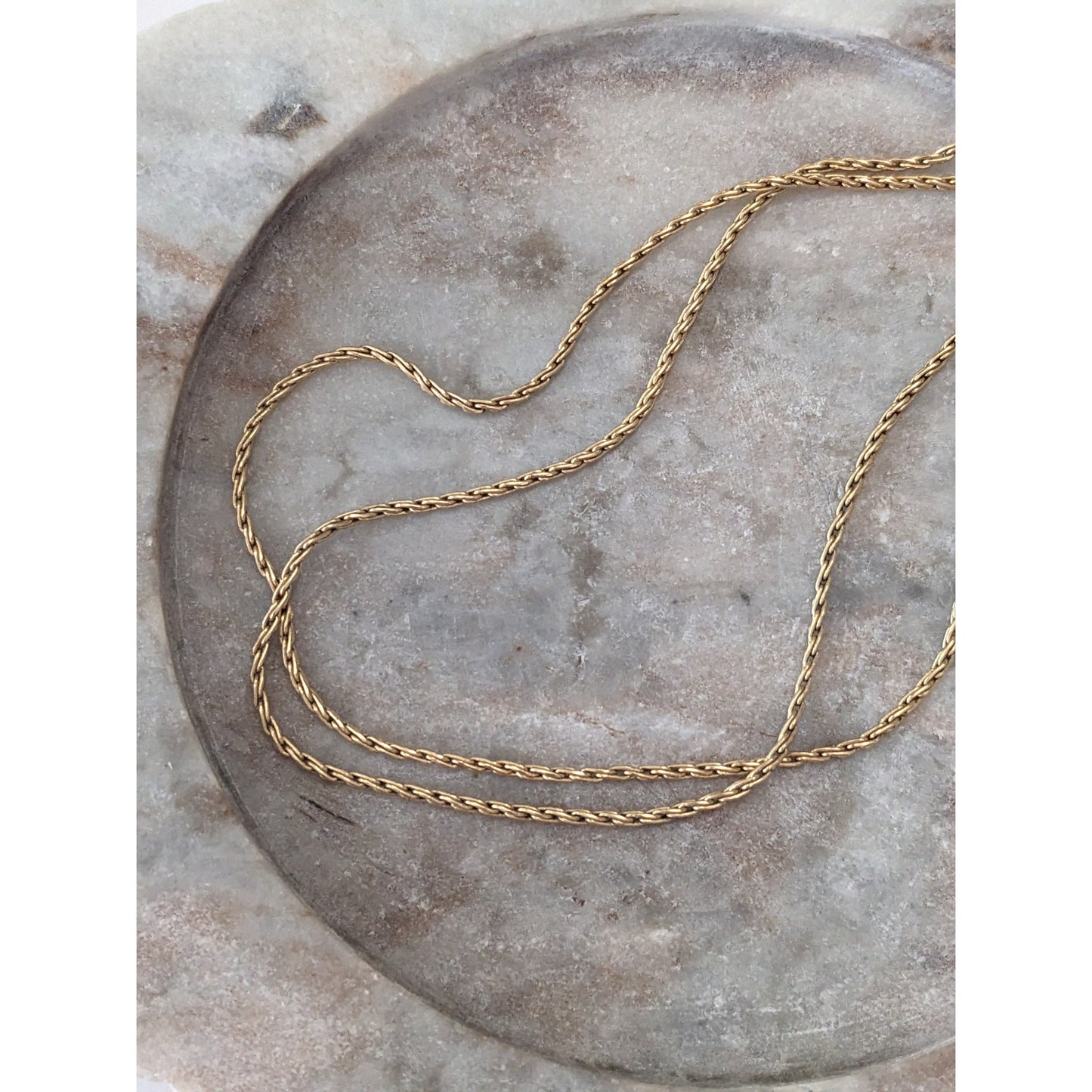 Vintage 14k Yellow Gold Rope Chain Necklace 24in