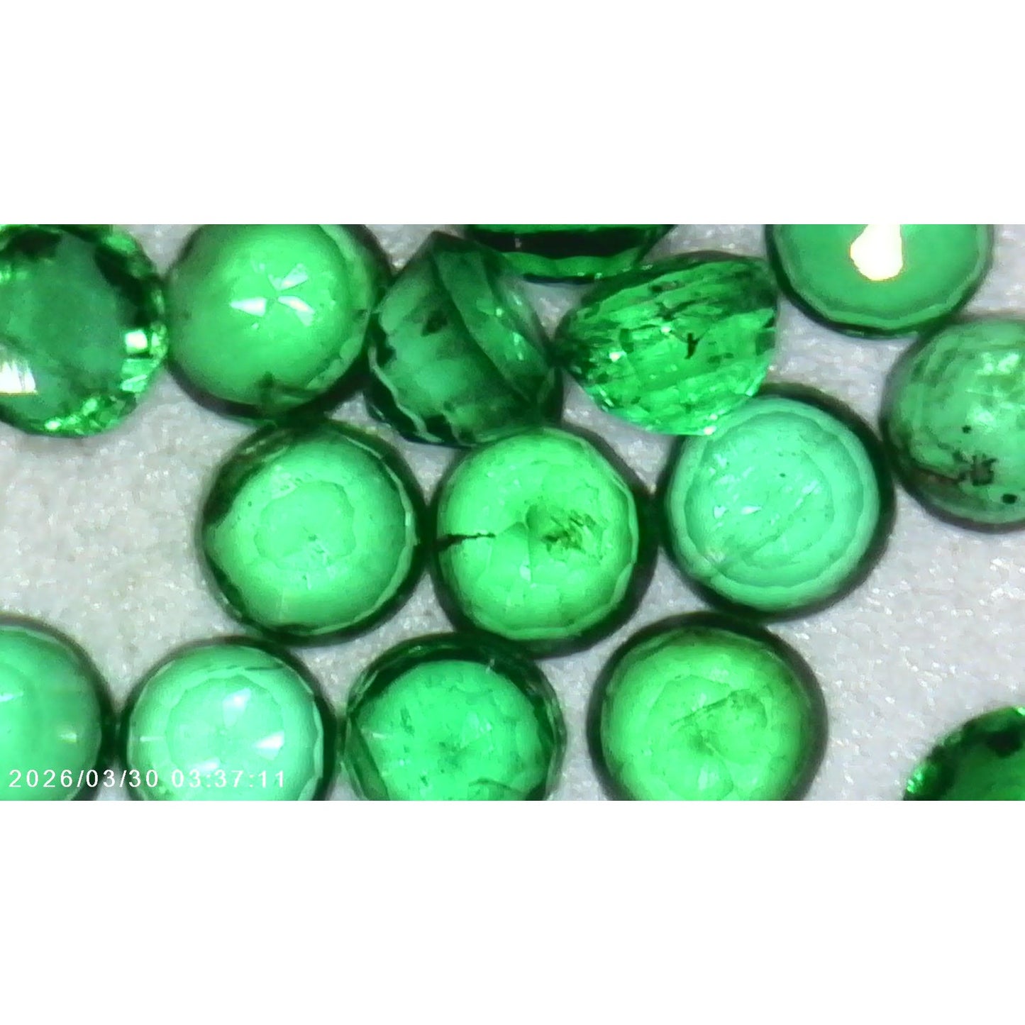 Round Cut 1.5mm Natural Emeralds Lot About 1.8 carats Total (~60 pieces)