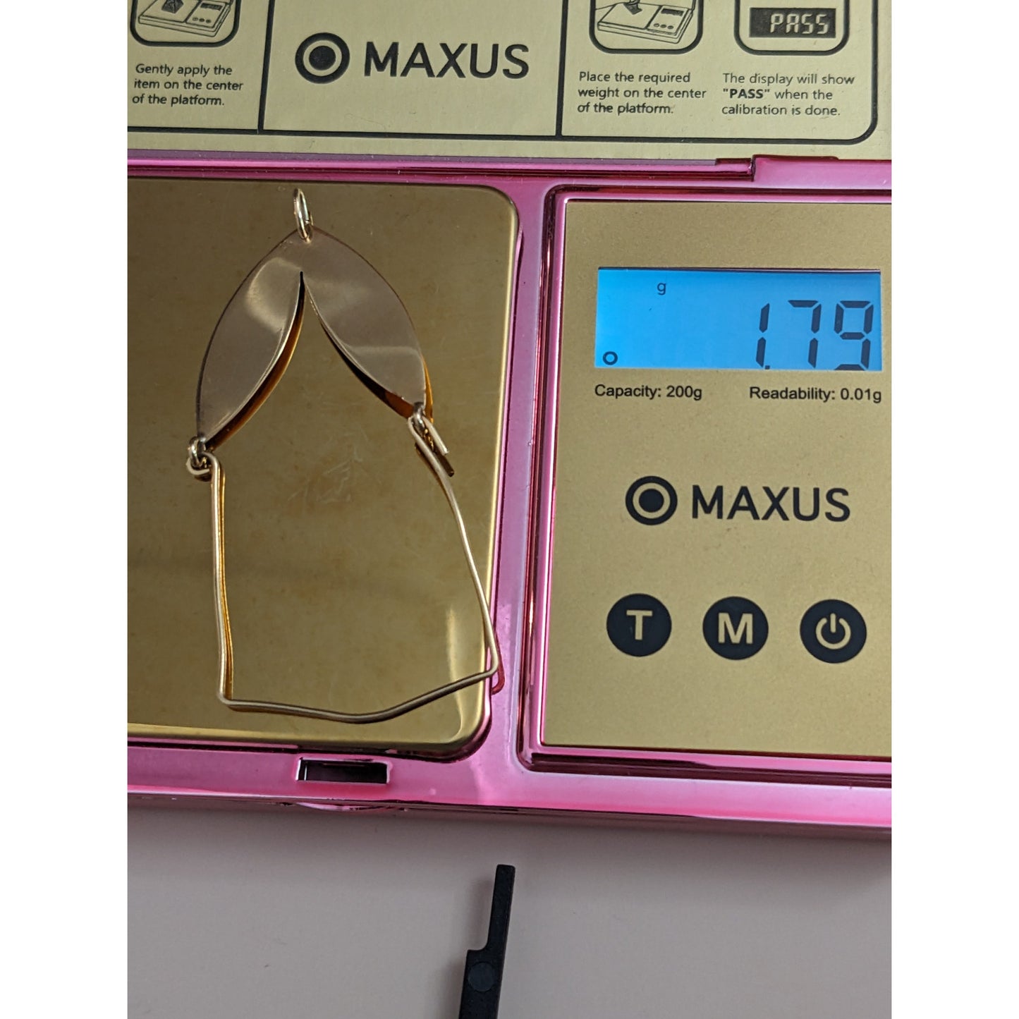 Vintage 14k Yellow Gold Two Leaf Charm Holder Pendant