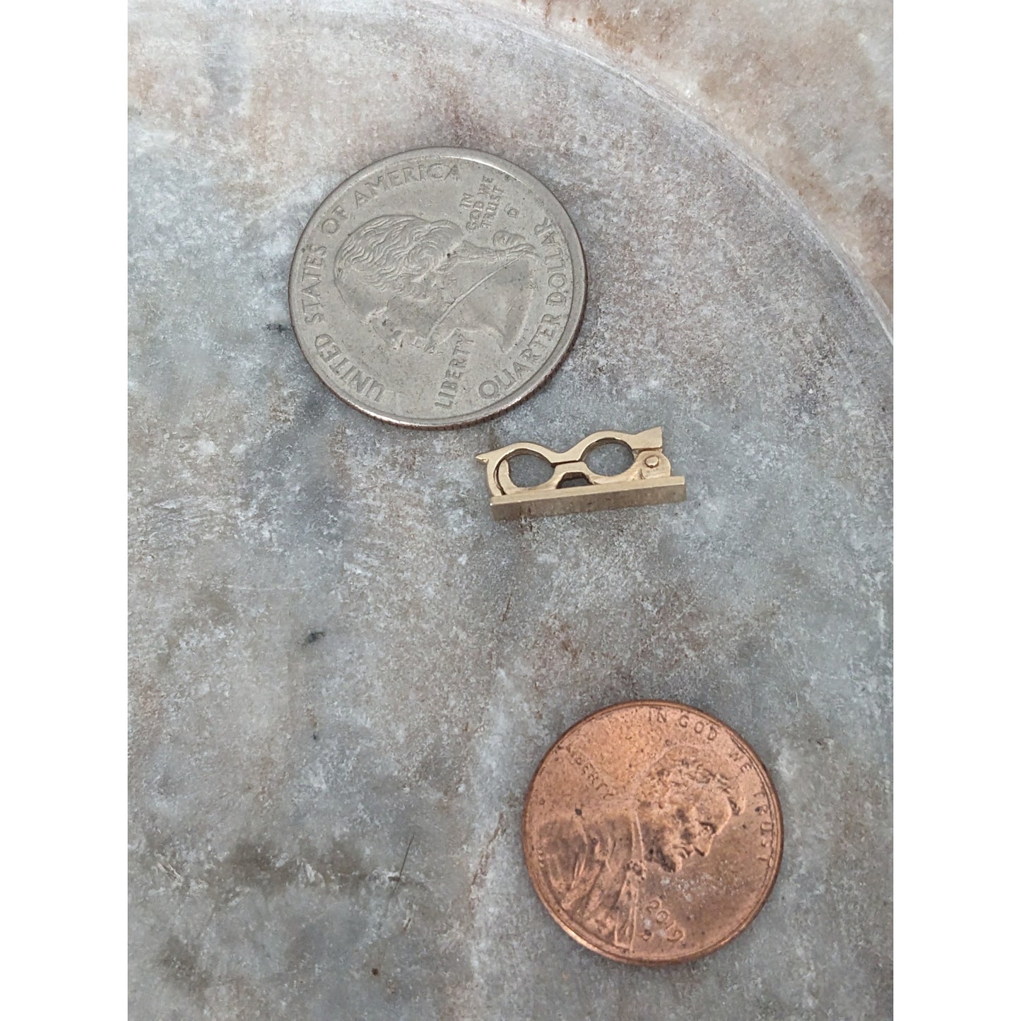 Estate 14k Yellow Gold ID Chain Pearl Strand Shortener Clasp Finding