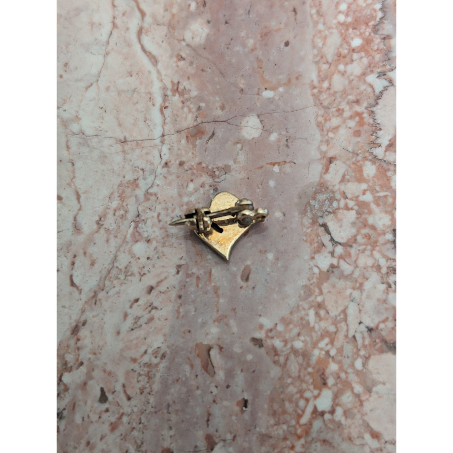 Vintage Unmarked 10k SUPER TINY "B" Letter Seed Pearl Brooch