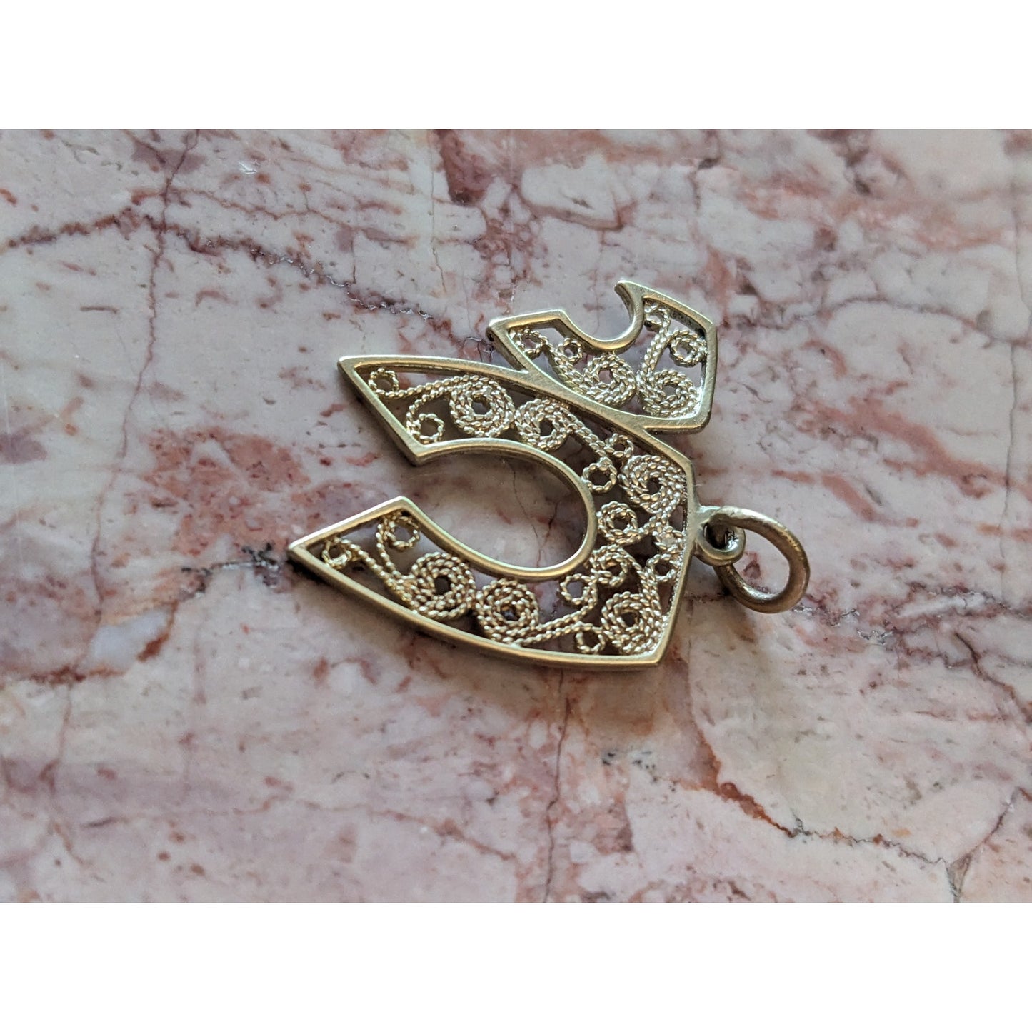 Estate Unmarked 14k Yellow Gold Chai Life Pendant Charm
