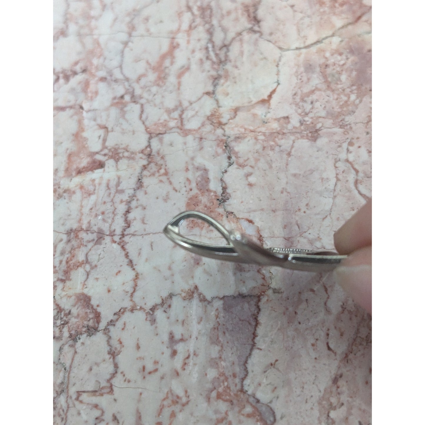 Vintage 14k White Gold Starfish Slide Pendant Charm