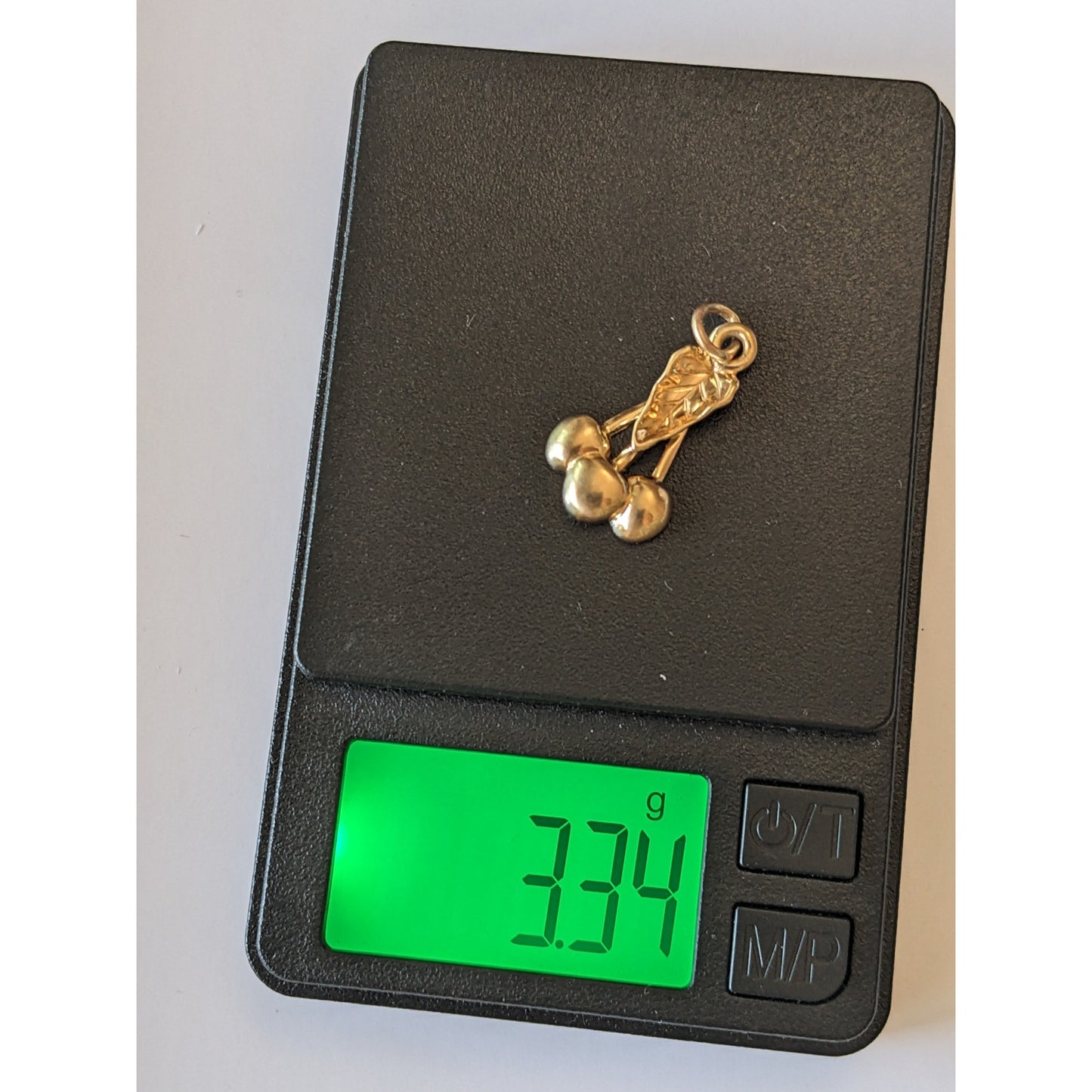Vintage 14k Yellow Gold Door County Cherry Fruit Charm or Pendant